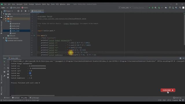 Belajar Kotlin Pemula 2d Basics - Fungsi Matematika, Increment, dan Decrement смотреть онлайн