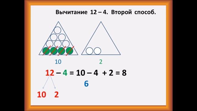 Состав числа 12 Вычитание из 12 смотреть онлайн