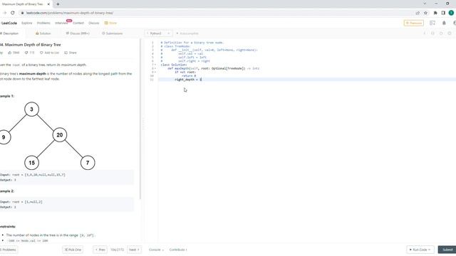 February 14/2022 LeetCode Challenge: Maximum Depth of Binary Tree смотреть онлайн