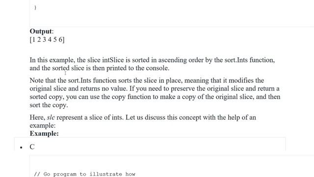GoLang | How to sort a slice of integers ? смотреть онлайн