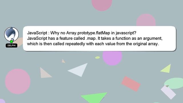 JavaScript : Why no Array.prototype.flatMap in javascript? смотреть онлайн