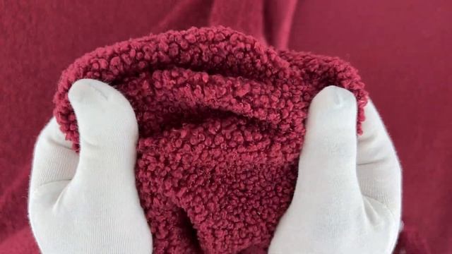 Ткань Букле цв. 8 бордо смотреть онлайн