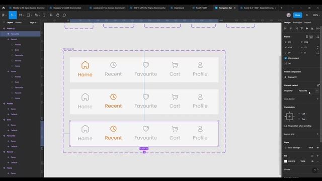 How to create Navigation bar in Figma using variants смотреть онлайн