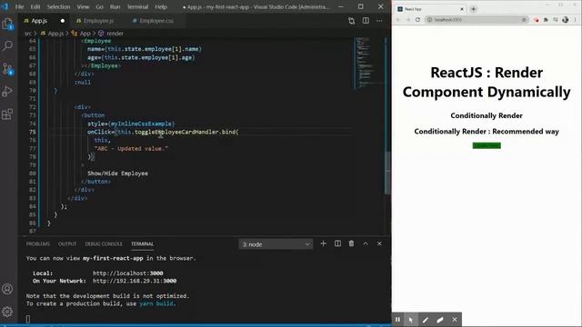 IF Condition : Render Component Dynamically in React JS Beginner Tutorial : Part 10 смотреть онлайн