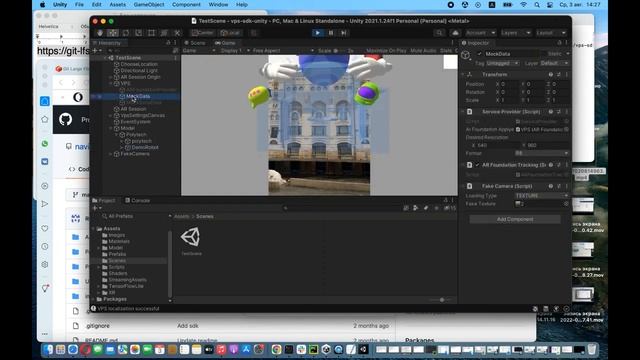 Запуск примера проекта с VPS SDK на Unity смотреть онлайн