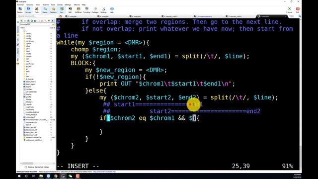 How to write a Perl script to merge overlapping genomic regions. смотреть онлайн
