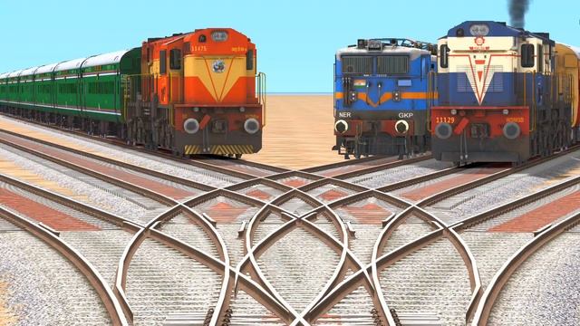 6 LINES DIAMOND FORKED BUMPY RAILROAD TRACKS?INDIAN RAILWAYS | train simulator classic смотреть онлайн