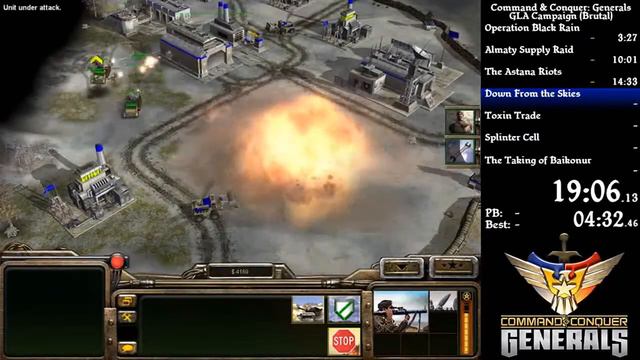 C&C Generals GLA Campaign (Brutal) 27m03s IGT (PC) смотреть онлайн