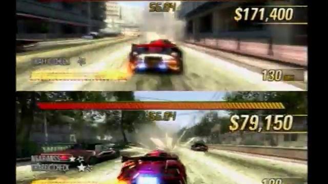 Burnout Revenge PS2 Traffic attack (split screen) смотреть онлайн