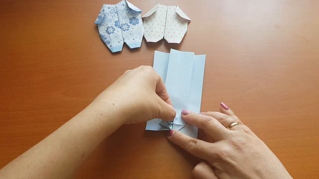 Детская одежда из бумаги. Слип оригами смотреть онлайн