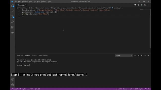 Lambda Functions in Python - 60 Seconds to Code смотреть онлайн