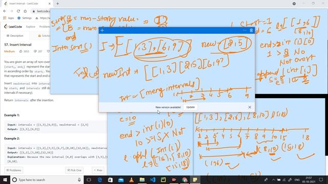 57. Insert Interval | Medium Level Interview Question Full Explanation in Python смотреть онлайн