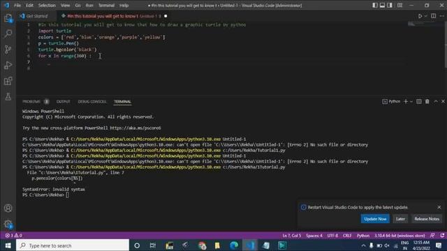 How to draw a graphic turtle by Python смотреть онлайн