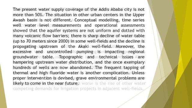 Challenges of Groundwater Development for Towns and Big Cities Water Supply in Rift Valley Areas IJ смотреть онлайн