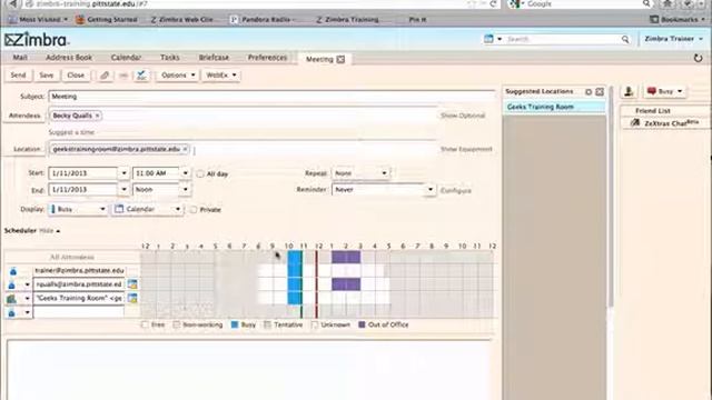 Scheduling Meeting Rooms in Zimbra 8 смотреть онлайн