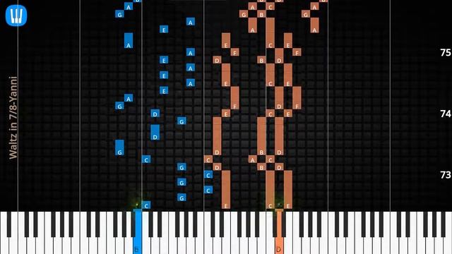 ?Waltz in 7/8, Solo & Chord, Yanni, Synthesia Piano смотреть онлайн