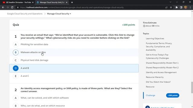 Google Cloud Security And Operations #salesforce #swadhinshrivastav #google #swadhin #trailhead #cr