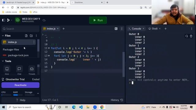 Free Web development course || Day 9 || JavaScript Nested Loops || WebDev Course by Nakul Goel смотреть онлайн