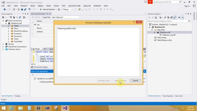 How to create database table in visual studio 2010 , 2012 and 2013 смотреть онлайн