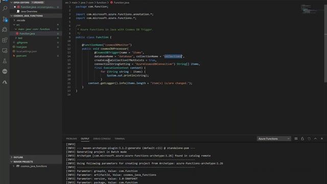 Create Azure Cosmos DB Functions Trigger (Java) in 2 minutes! смотреть онлайн