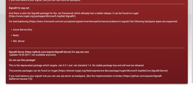 SignalR cannot be used with .Net Core смотреть онлайн