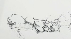 Участок ландшафтный дизайн-как нарисовать сад Ландшафтный скетчинг линером Fineliner. Кичигин Эдуар