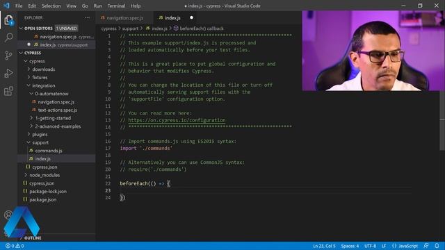 How to use Cypress index.js file | beforeEach | Cypress Hooks | automateNow смотреть онлайн
