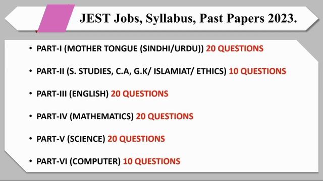 JEST Jobs, Syllabus, Past Papers 2023 смотреть онлайн