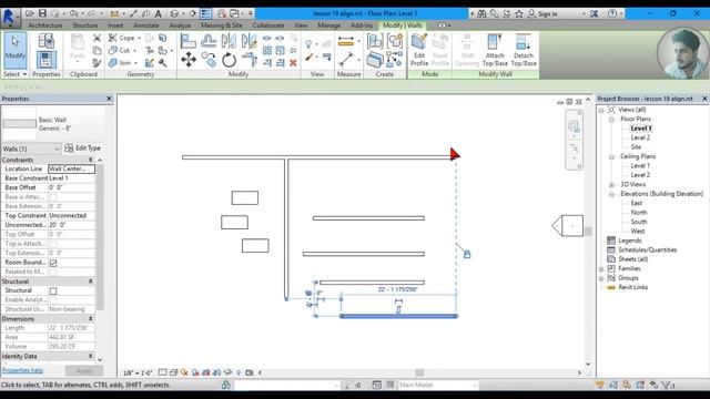 #19 | ALIGN Command in Revit Architecture [deepak verma] смотреть онлайн