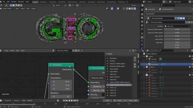 Blender 2.93 Geometry Nodes Mograph: effects wipe смотреть онлайн