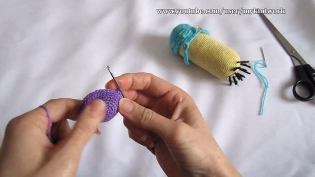 Вязание крючком. Вяжем Миньона. Часть 3. Crochet. Knit Mignon. Part 3. смотреть онлайн