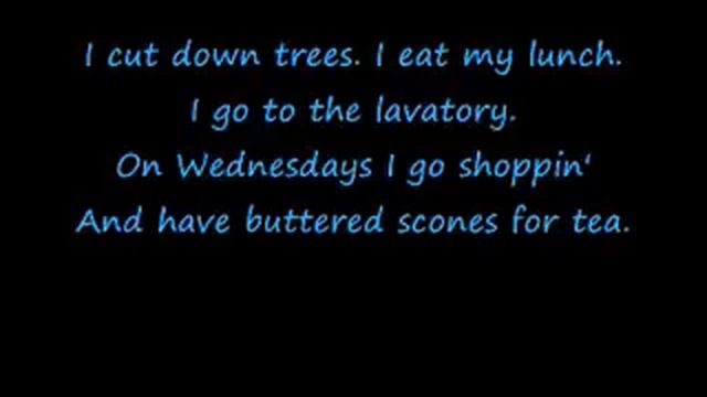 The Lumberjack Song - Lyrics смотреть онлайн