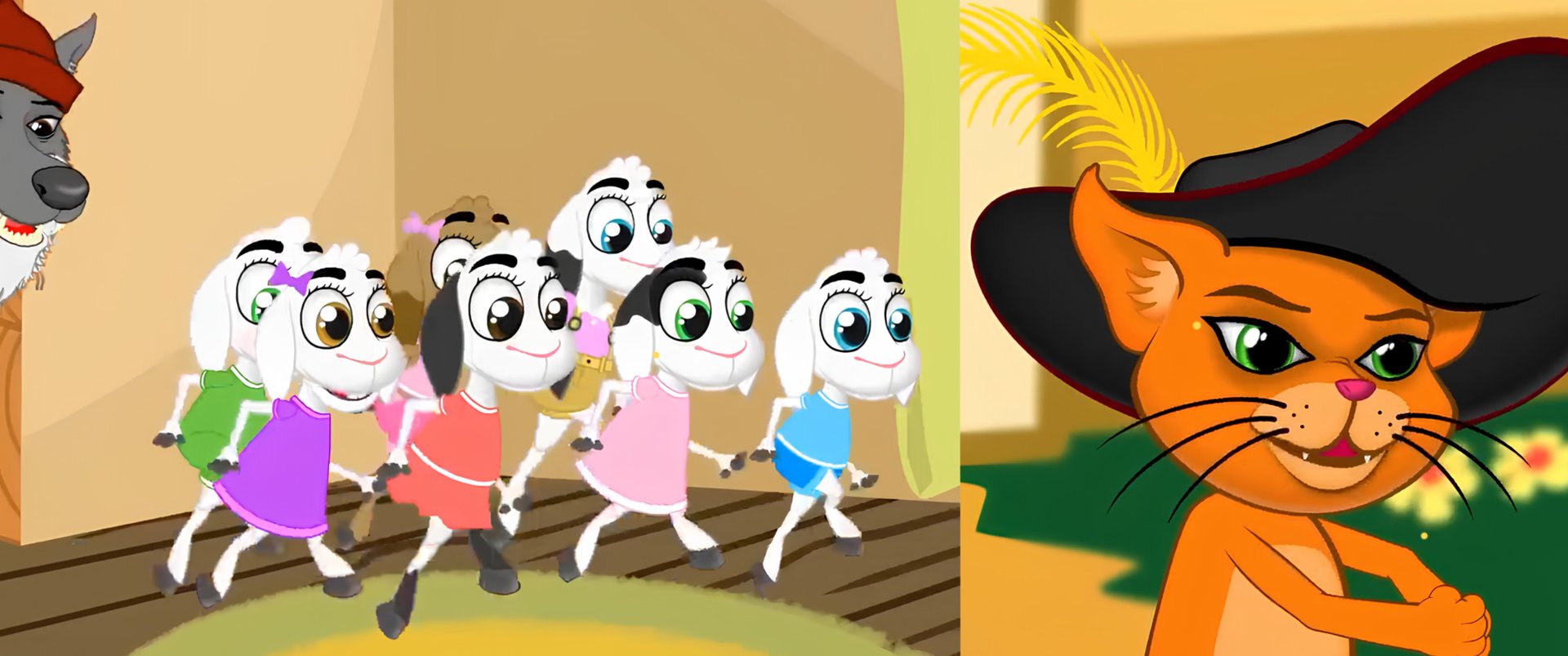 Сказки для детей. «Волк и семеро козлят» «Кот в сапогах» смотреть онлайн