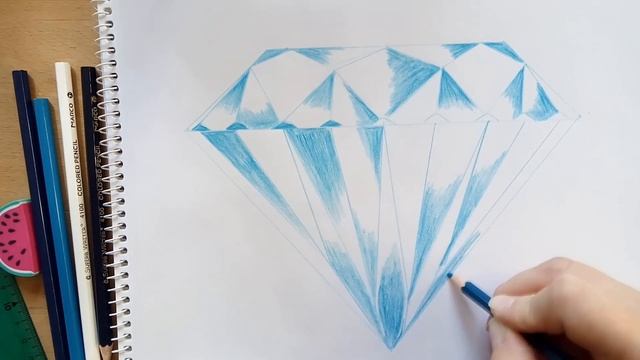 Как нарисовать алмаз || how to draw a diamond смотреть онлайн
