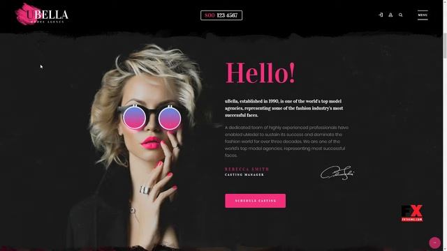 UBella - Model Agency WordPress Theme смотреть онлайн