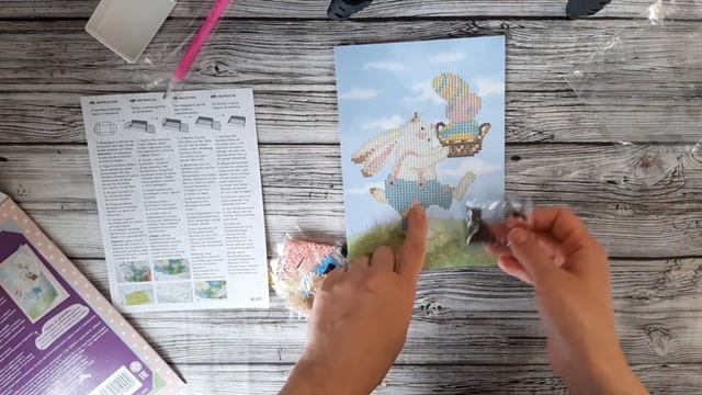 Прогулка в магазин Леонардо. Алмазная мозаика от Фреи. Пасхальный кролик. смотреть онлайн