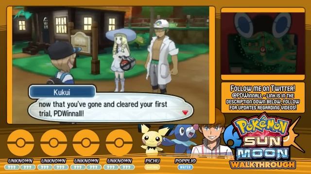 Pokémon Sun and Moon Walkthrough - Part 05: FIRST KAHUNA BATTLE vs HALA! Melemele Island complete! смотреть онлайн
