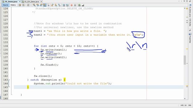Java - Creating a text file смотреть онлайн