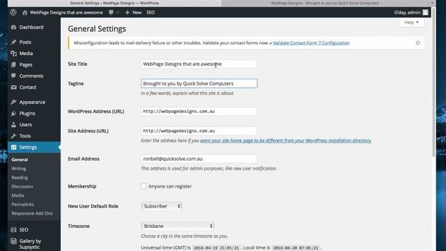 wordpress 03 changing title or tagline смотреть онлайн