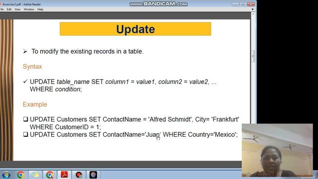 SQL - DML statements - Exercise 2 - part 1 смотреть онлайн