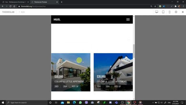 Hus: Multipurpose Bootstrap HTML Template смотреть онлайн
