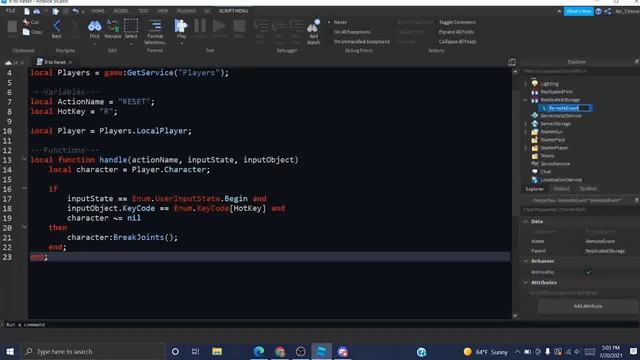 ROBLOX Studio - How to Make R to Reset Button смотреть онлайн