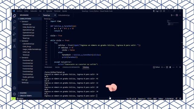 Tarea 3 FXVI Python 25/jul/2023 смотреть онлайн