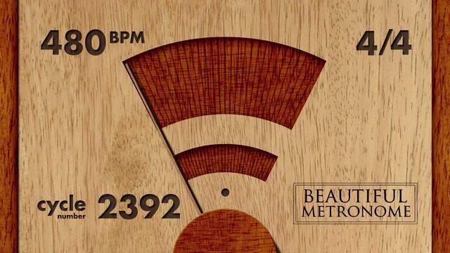 480 BPM 4/4 Wood Metronome HD смотреть онлайн