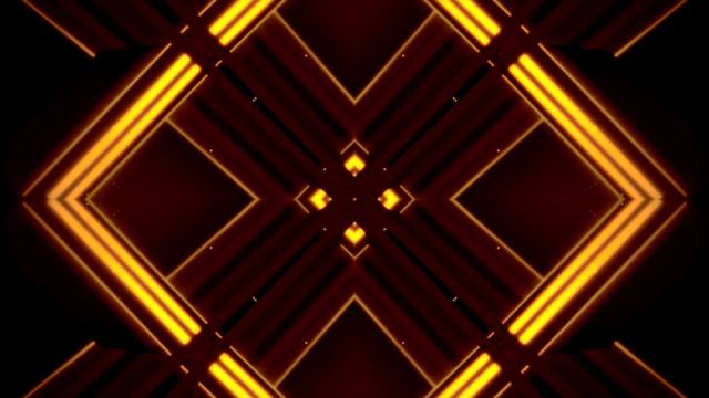 Abstract Neon Gold Motion Graphics Sci Fi Tunnel VJ Motion Background Video, Copyright Free Vj Loop
