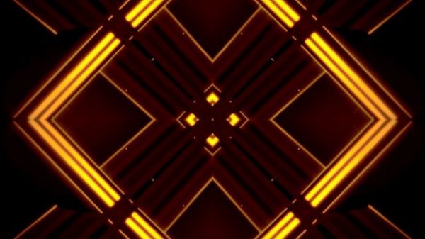 Abstract Neon Gold Motion Graphics Sci Fi Tunnel VJ motion background video, Copyright free Vj Loop