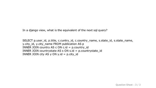 MySQL : How to make an Inner Join in django? смотреть онлайн
