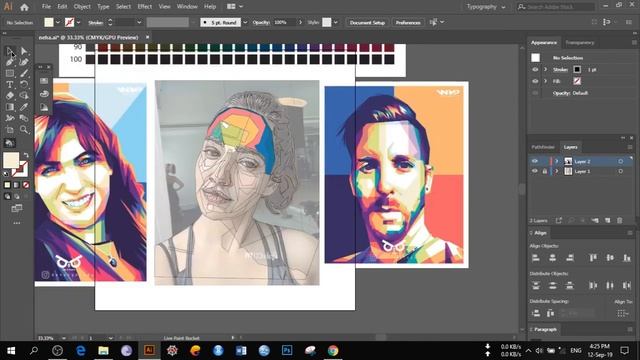 How to make WPAP/Pop art - Adobe Illustrator смотреть онлайн
