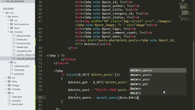 How to delete Posts From Admin | Complete CMS in php смотреть онлайн