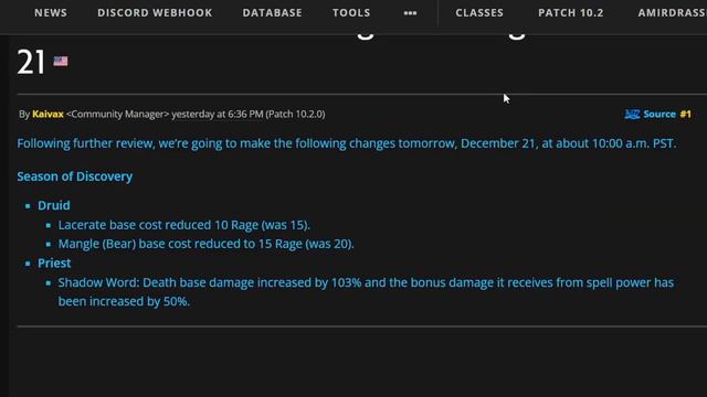 Bear Druid Tank in WoW SOD смотреть онлайн